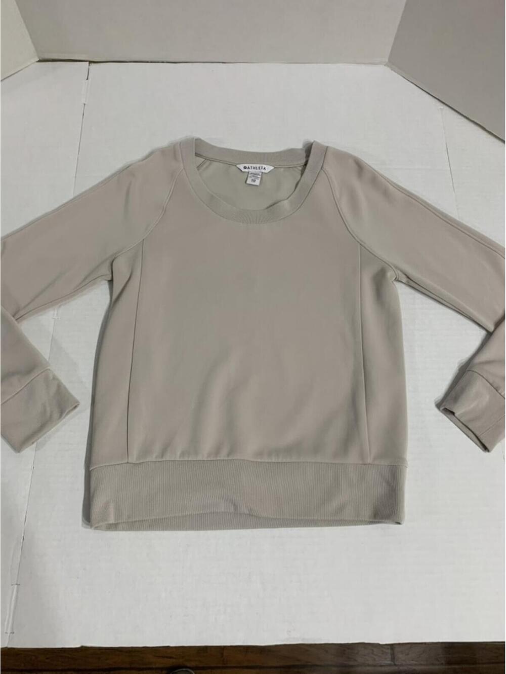 Athleta Womens Size XXS Seasoft Beige Sweatshirt Pullover